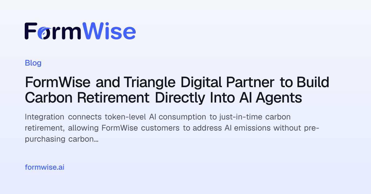 FormWise and Triangle Digital Partner to Build Carbon Retirement ...